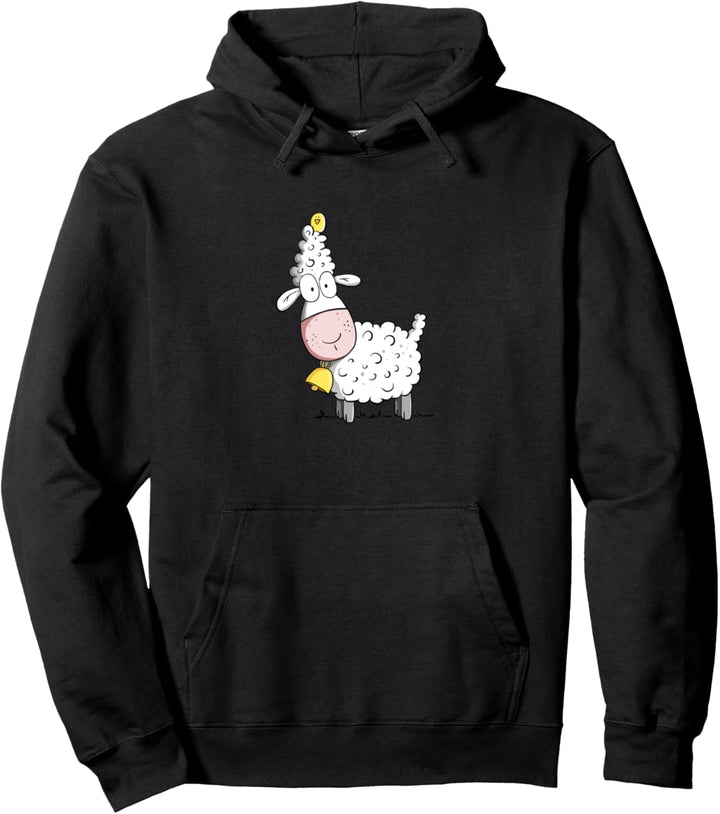 Kleines Schaf Mit Vogel I Wollschaf Fun Schafe Tiermotiv Pullover Hoodie