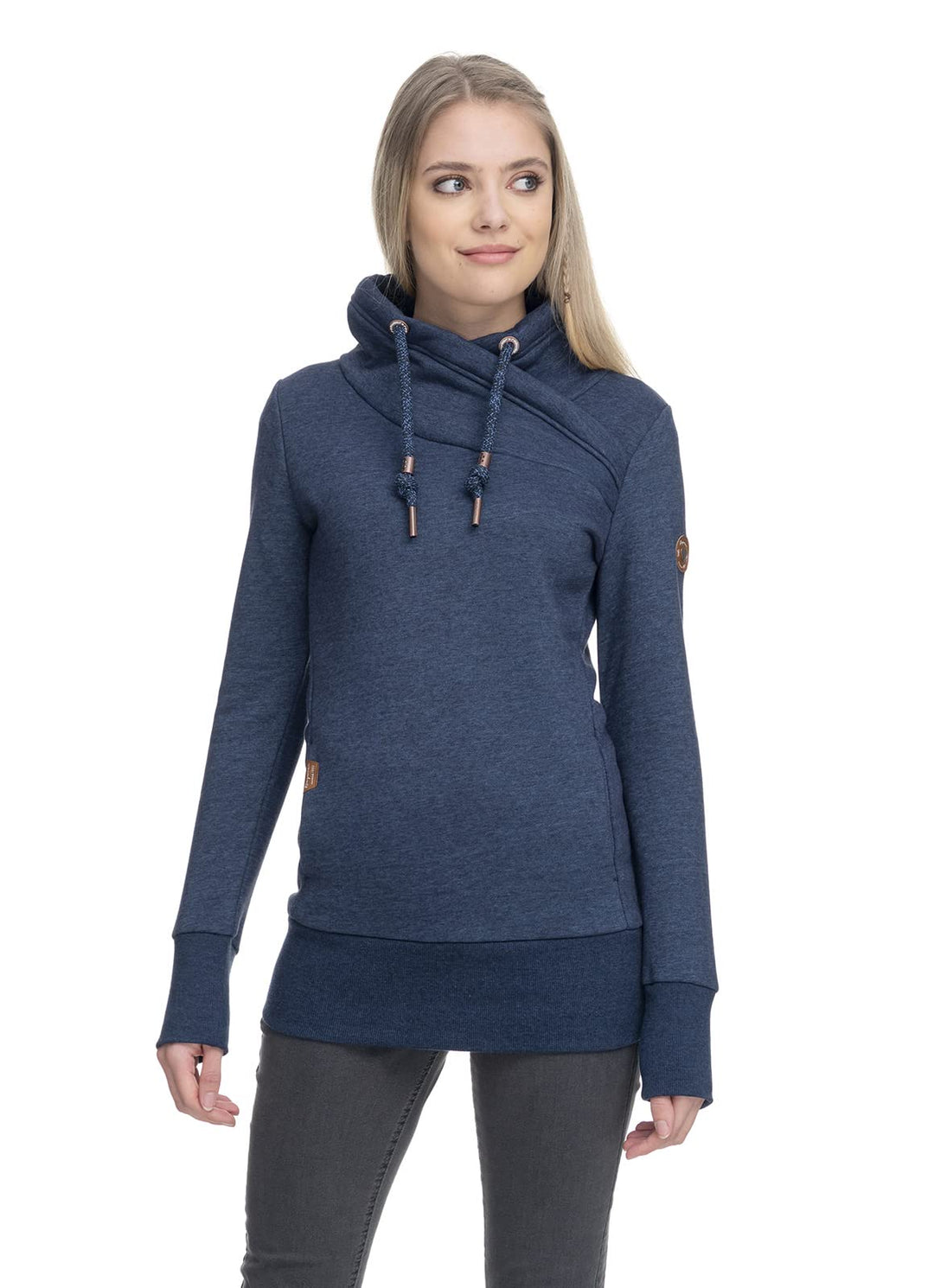 Ragwear NESKA Damen Frauen Kapuzenpulli,Kapuzenpullover,Hoodie,Stehkragen,warm,Seitentaschen S Navy