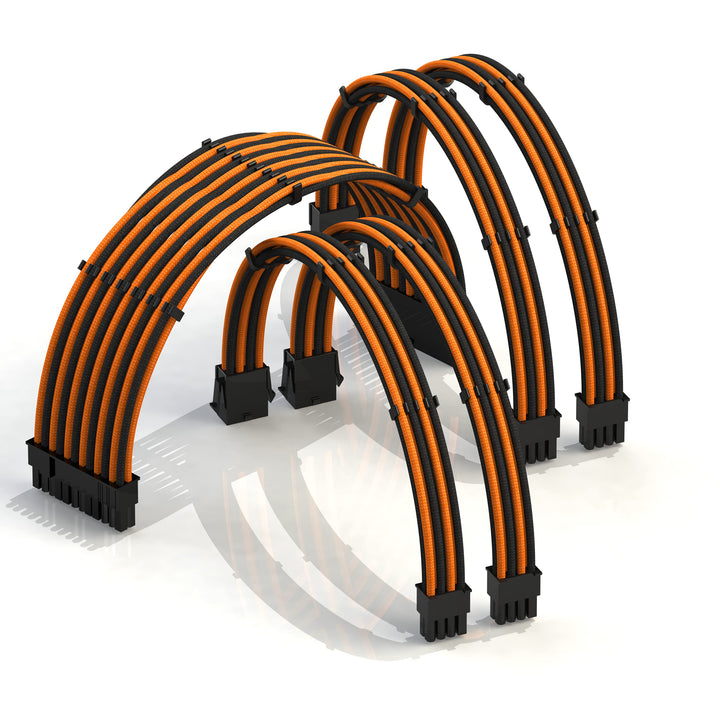 LINKUP - AVA 30cm PSU Kabelverlängerung Ummantelt GPU Nach Mass PC Stromversorgung mit Kamm-Kit | 1x