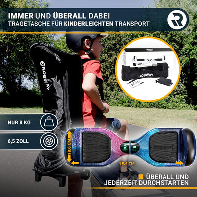 Robway W1 Hoverboard - Das Original - Samsung Marken Akku - Self Balance - 22 Farben - Bluetooth - 𝟮