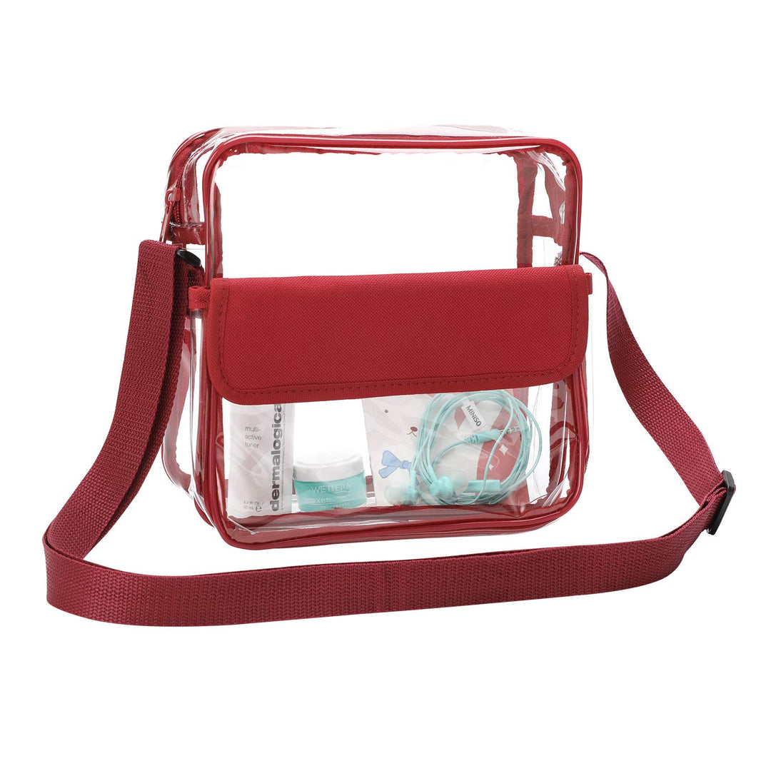 QKURT Klare Brieftasche mit verstellbarem Gurt, Concert Stadium Approved Clear Bag Transparent Purse