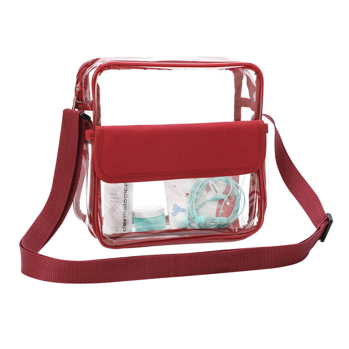 QKURT Klare Brieftasche mit verstellbarem Gurt, Concert Stadium Approved Clear Bag Transparent Purse