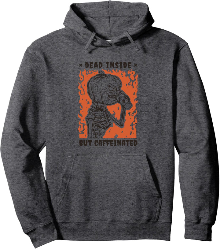 Dead Inside But Coffeinated Halloween Coffee Costume Pullover Hoodie