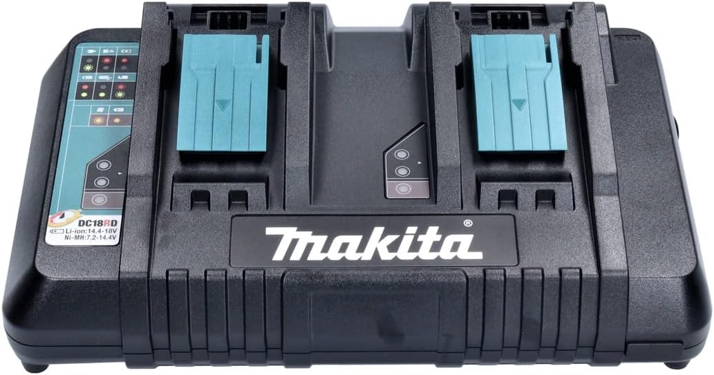 Makita DC 18 RD ZJ Doppel Schnellladegerät 14,4 V - 18 V LXT + Makpac