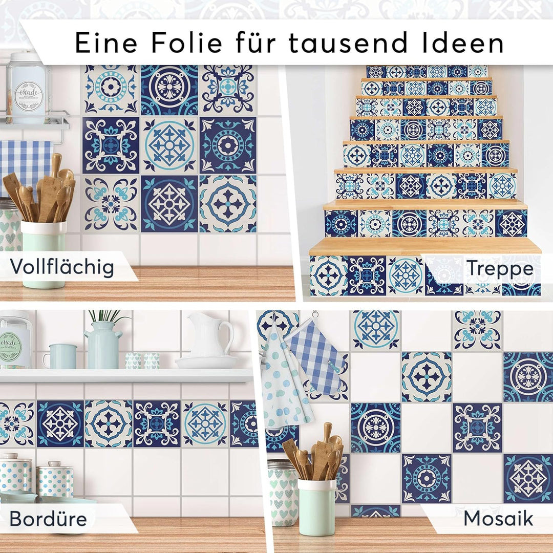 CREATISTO Klebefliesen Stickerfliesen Fliesenfolie - Aufkleber Sticker für Wandfliesen I Klebefliese