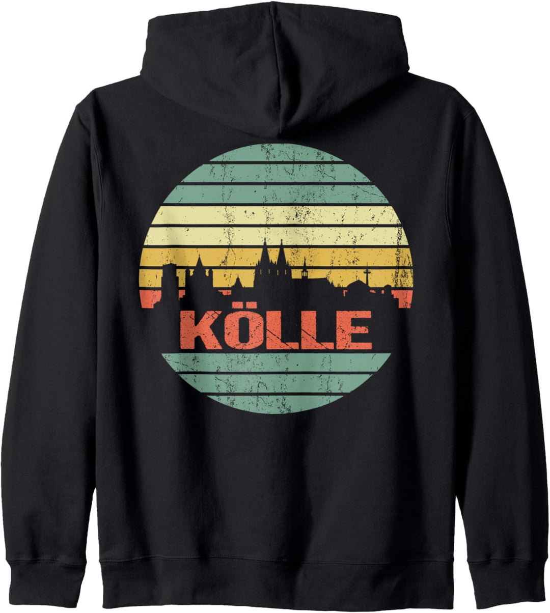 Köln retro Silhouette für Köln Fans Kapuzenjacke