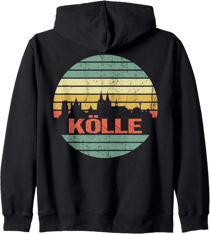 Köln retro Silhouette für Köln Fans Kapuzenjacke