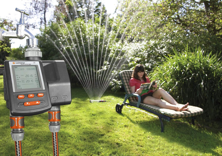 Gardena 271687 Bewässerungscomputer MultiControl duo: Automatische Bewässerungssteuerung, Wochentage