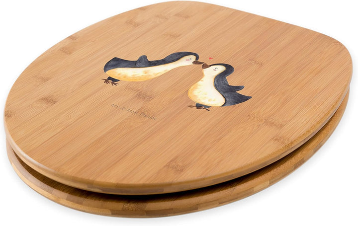 Mr. & Mrs. Panda Motiv WC Sitz Pinguin Liebe - Geschenk, Love, Liebesgeschenk, Toilette, Heiratsantr