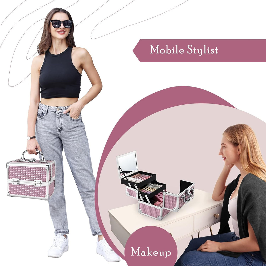 Joligrace Kosmetikkoffer Schminkkoffer Make up Koffer Beauty Case Kosmetik Make up Organizer Koffer