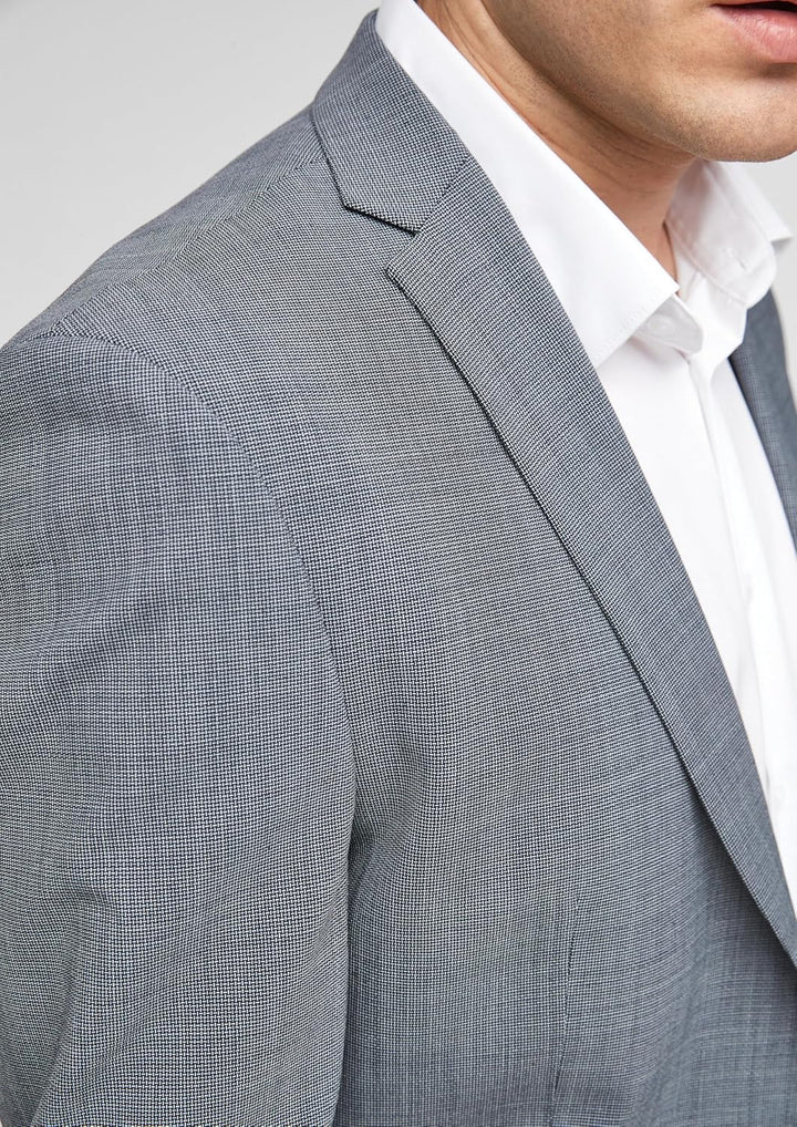 s.Oliver BLACK LABEL Slim: Elastisches Sakko aus Wollmix 98 Dark Blue Check, 98 Dark Blue Check