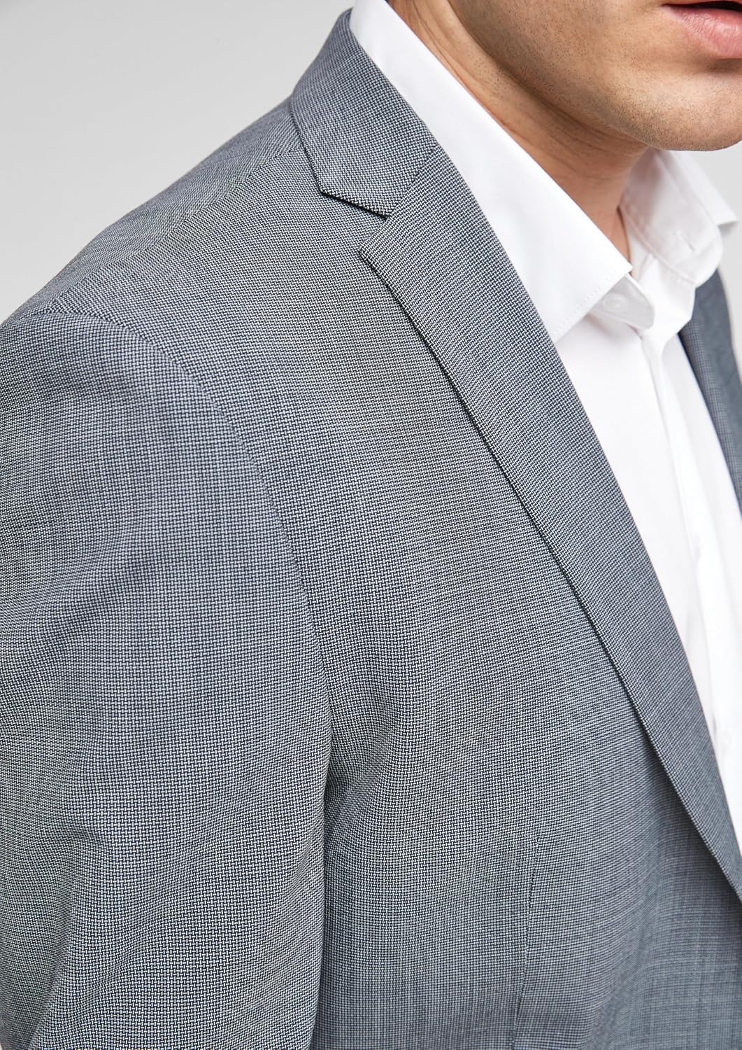 s.Oliver BLACK LABEL Slim: Elastisches Sakko aus Wollmix, 44 Dark Blue Check