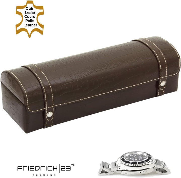 Uhrentruhe Friedrich|23 CROCO FIVE TABACCO