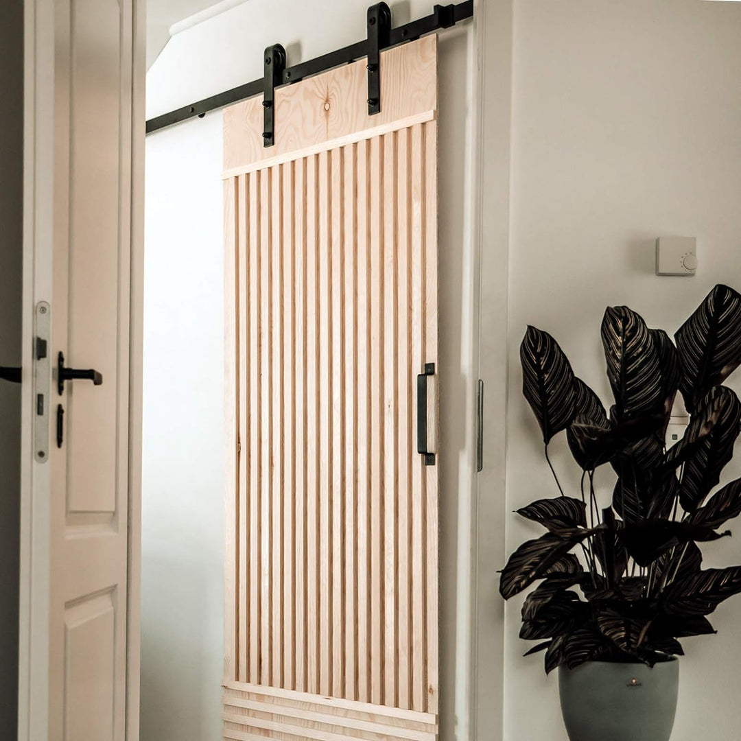 1x Natural Goods Berlin SCHIEBETÜRSYSTEM mehrere Modelle, Schwarz pulverbeschichtet, 2m, Scheunentor