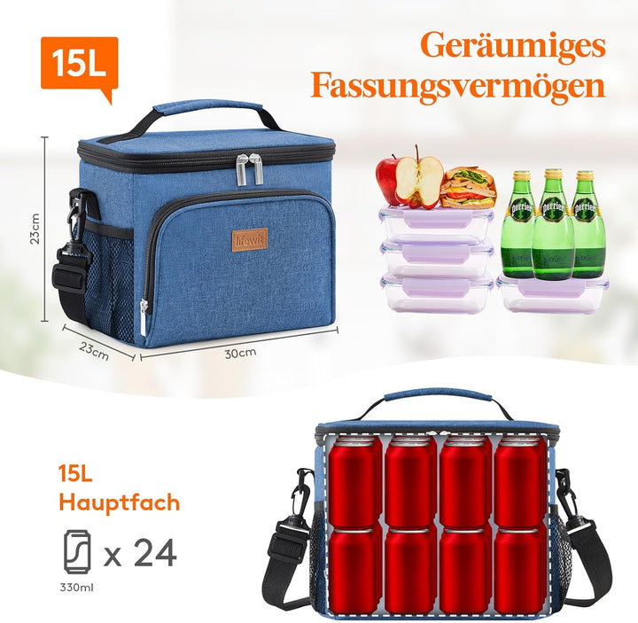 Lifewit Isolierte Kühltasche, Wiederverwendbare Lunchtasche, Tragbare Kühlbox, weiche Tragetasche, a
