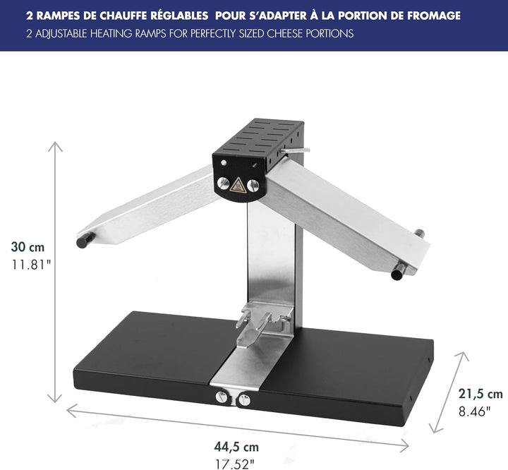 Louis Tellier - Raclettegerät Brézière® Signature Basalt - Angepasste Grösse für 1/4 oder 1/6 Laib -