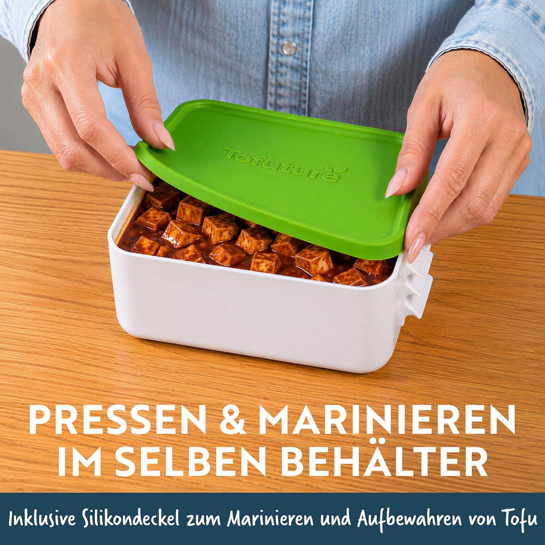 Tofu Press – Das Original, BPA-frei, spülmaschinenfest – Für festeren, schmackhafteren Tofu – Einfac