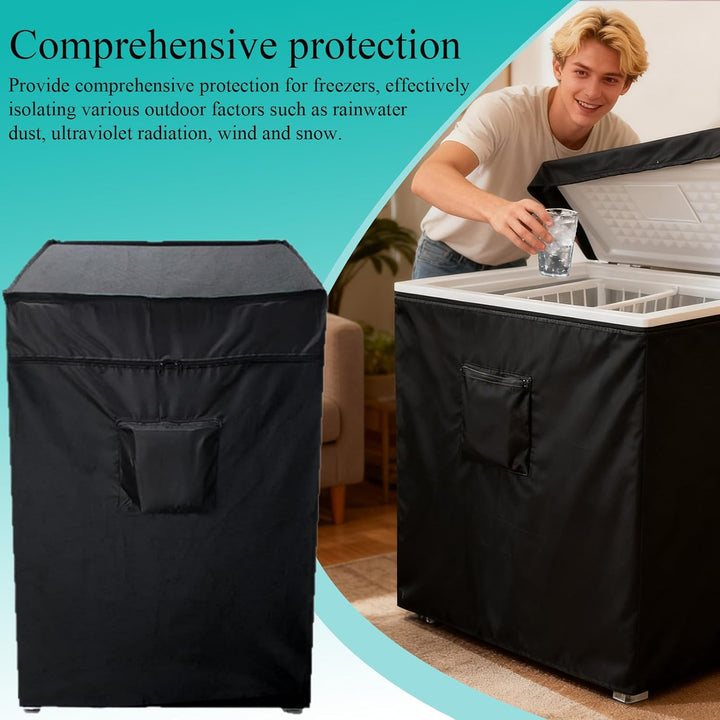 Tiefkühlschrank-Abdeckung, wasserdichter Innenschutz, 101,6 x 63,5 x 89,9 cm, Oxford-Tuch, Gefriersc