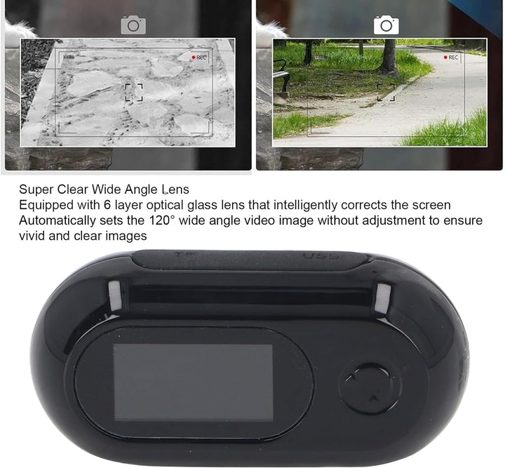 ciciglow Haustier-Halsband-Kamera, 0,96 Zoll HD Kleine Hunde- und Katzen-Action-Kamera, Körperkamera