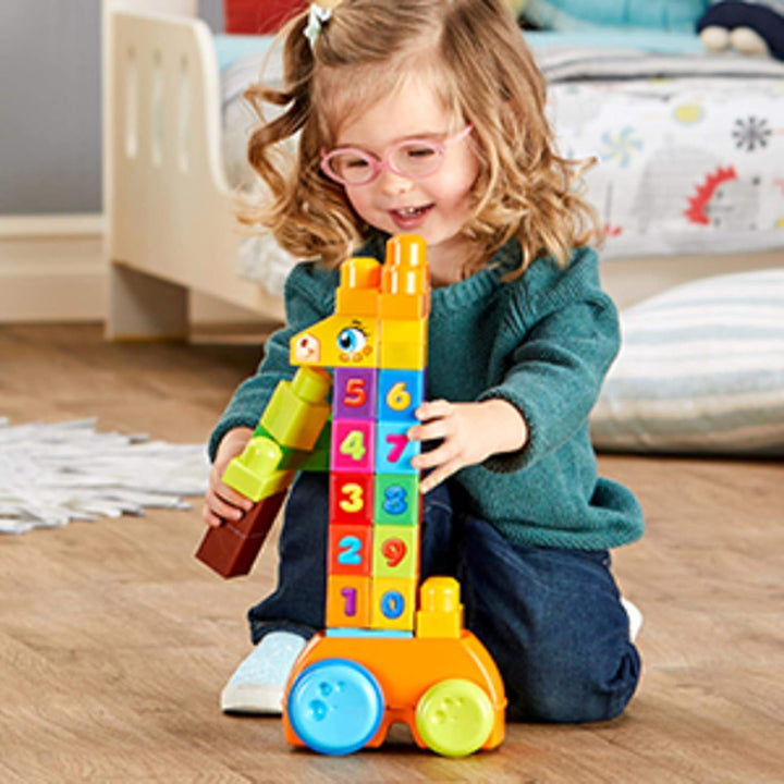 MEGA Bloks GFG19 - Bloks 123 Counting Item (30 Teile), Babyspielzeug ab 12 Monaten, Mehrfarbig