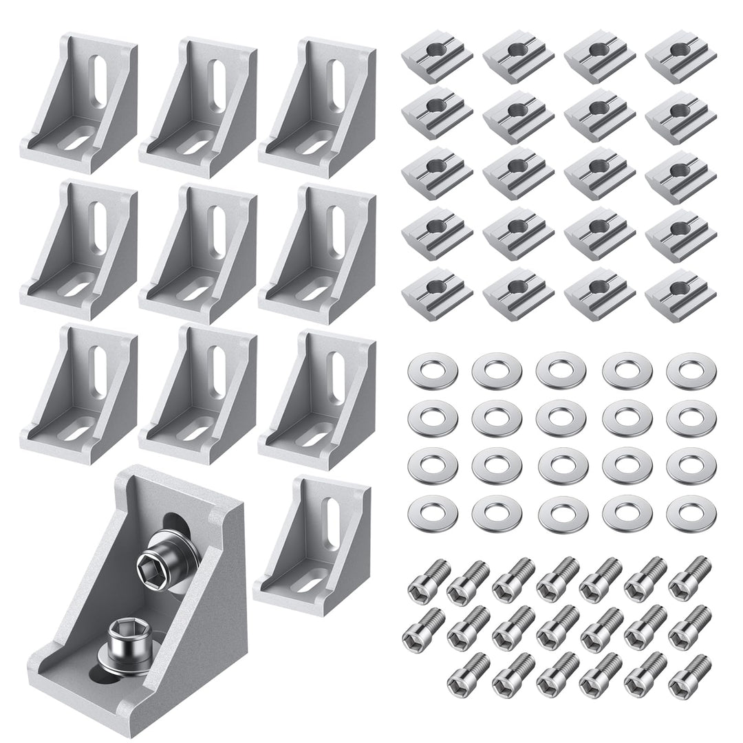 EYPINS 10X ALU Winkelverbinde, Aluprofil 30x30 30x60 Nut 8 Aluminium 90 Grad Winkel Raster Profile A