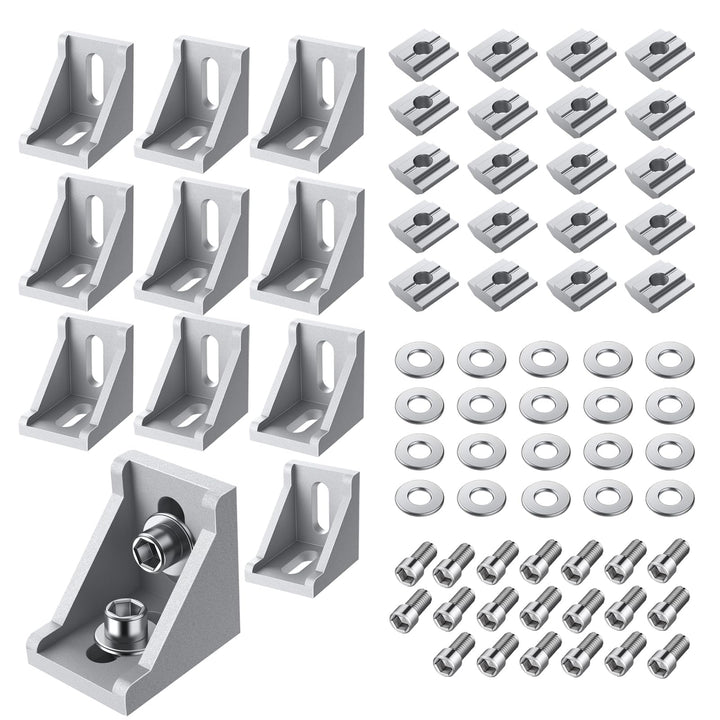 EYPINS 10X ALU Winkelverbinde, Aluprofil 30x30 30x60 Nut 8 Aluminium 90 Grad Winkel Raster Profile A