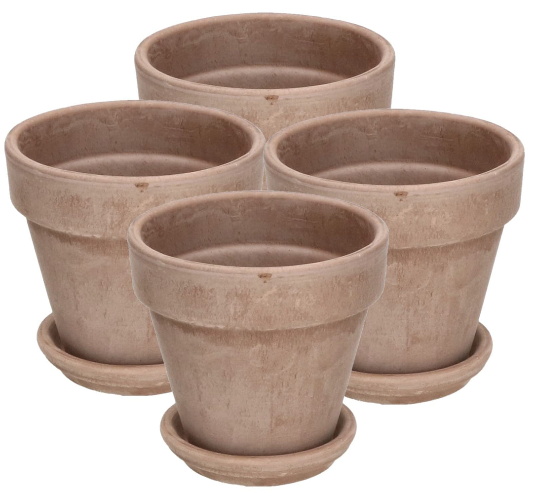 KOTARBAU® Blumentopf Übertopf aus Terrakotta Mokka ⌀ 11 cm für Innenräume und Gärten Mokka 11 Cm, Mo