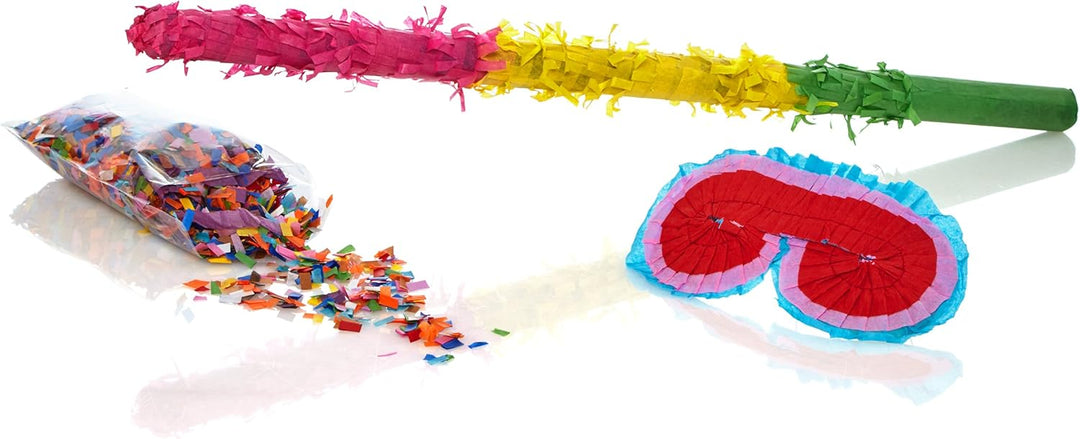 Lumaland Pinata Set zum Befüllen inkl. Schläger & Augenbinde | Magisches Einhorn ideal für Kinder-Ge