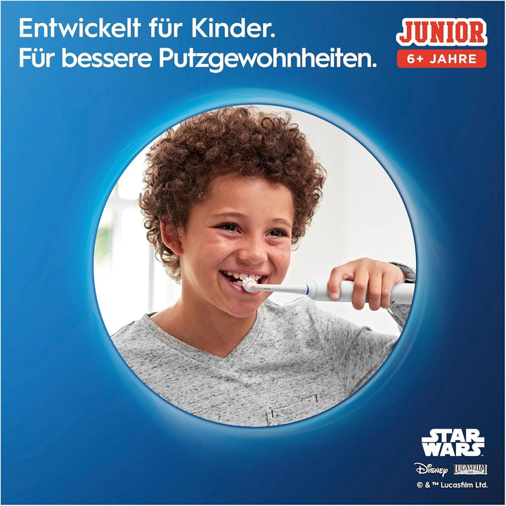 Oral-B Junior Star Wars Elektrische Zahnbürste/Electric Toothbrush für Kinder ab 6 Jahren, 2 Aufstec