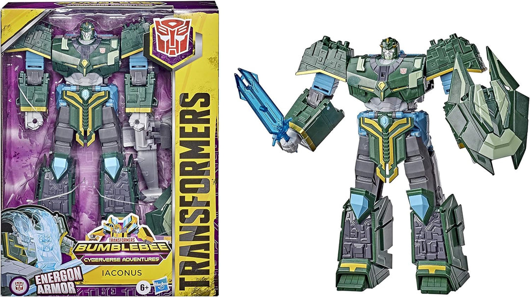 Transformers Bumblebee Cyberverse Adventures Ultimate Iaconus Action-Figur, Energon Armor, ab 6 Jahr