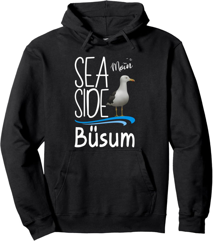 Büsum mit Möwe Nordseeküste Insel Meer Küste Urlaub Pullover Hoodie