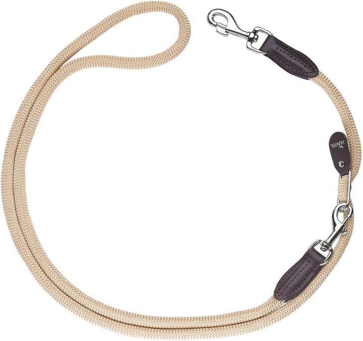 HUNTER FREESTYLE Vario-Leine für Hunde, robust, wetterfest, 1,0 x 200 cm, beige beige 1,0 x 200 cm,