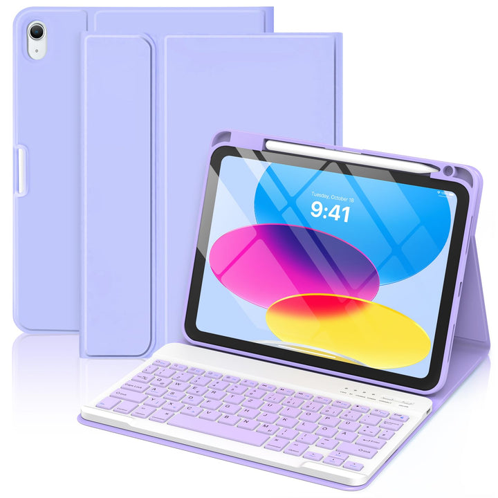 GAOJIE Tastatur Hülle für iPad A16 11 Generation 11 Zoll 2025/10 Generation 10,9 Zoll 2022, Schutzhü