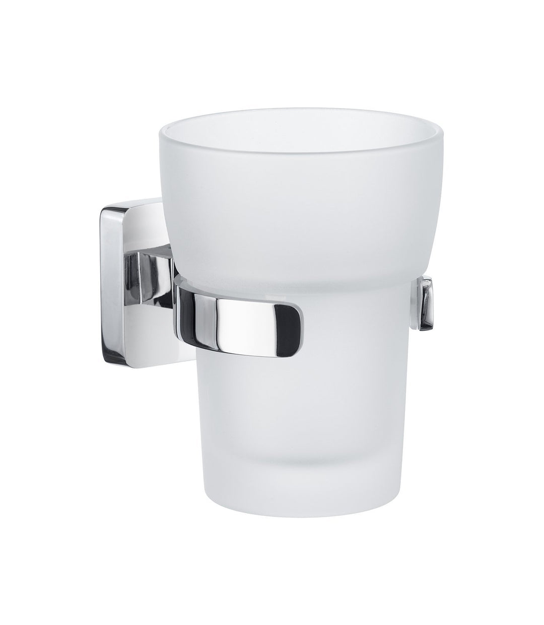 Smedbo Eisbehälter mit Becher, Milchglas, Chrom poliert