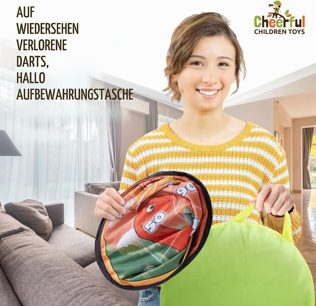 Cheerful Children Toys Jumbo Kids Dartscheibe XL oder XXL, grosse Klett-Dartscheibe mit wendbaren De