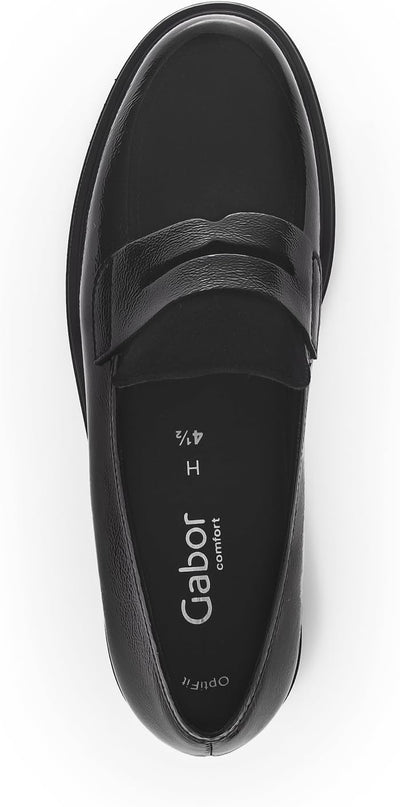 Gabor Damen Slipper, Frauen Halbschuhe,Wechselfussbett,Komfortable Mehrweite (H) 35.5 EU Weit Schwar