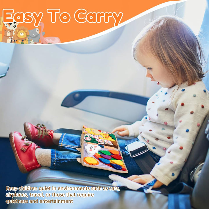 Eyoulife Spielzeug Busy Board Weicher Filz, Quiet Book Heuristisches 20 in 1, Busyboard Tragbar Für