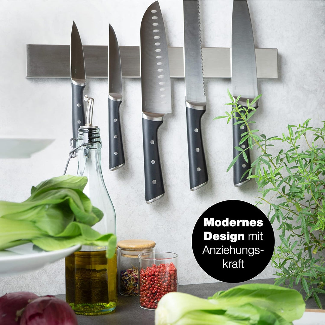 Moritz & Moritz Magnetleiste Messer selbstklebend 40cm – Messer Magnetleiste zum Kleben oder Bohren