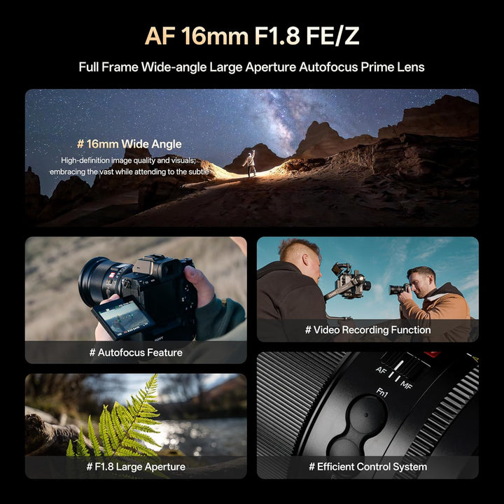 VILTROX PRO 16mm F1.8 Z-Objektiv für Nikon Z-Mount, lichtstarkes F/1.8-Autofokus-Vollformat-Weitwink