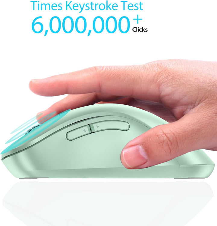 memzuoix Kabellose Maus 2.4GHz, Tragbare Optische Wireless Maus 1400 DPI mit Mini-USB-Empfänger, 5 T
