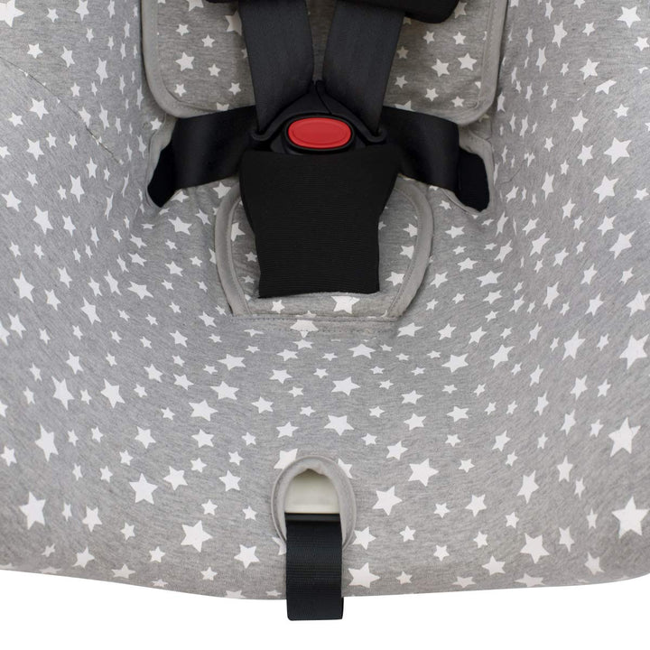 JYOKO KIDS Bezug für Autositz kompatibel mit Bugaboo Nuna by Turtle, aus Baumwolle (White Star), Whi