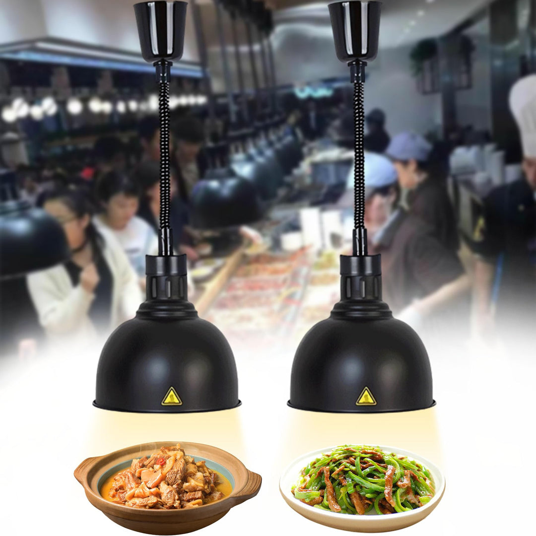 Wärmelampe Küche, 250W Hängend Wärmelampe Gastronomie für Speisen, 25cm Lebensmittel Wärmelampe für