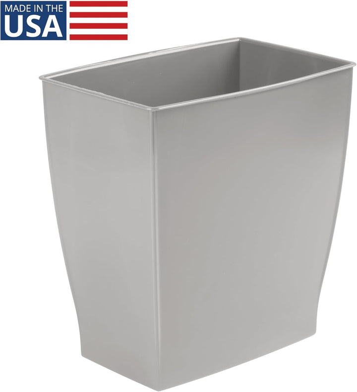 iDesign InterDesign Rechteckiger Spa-Abfalleimer, 11 Liter, grau, Gray, Grau