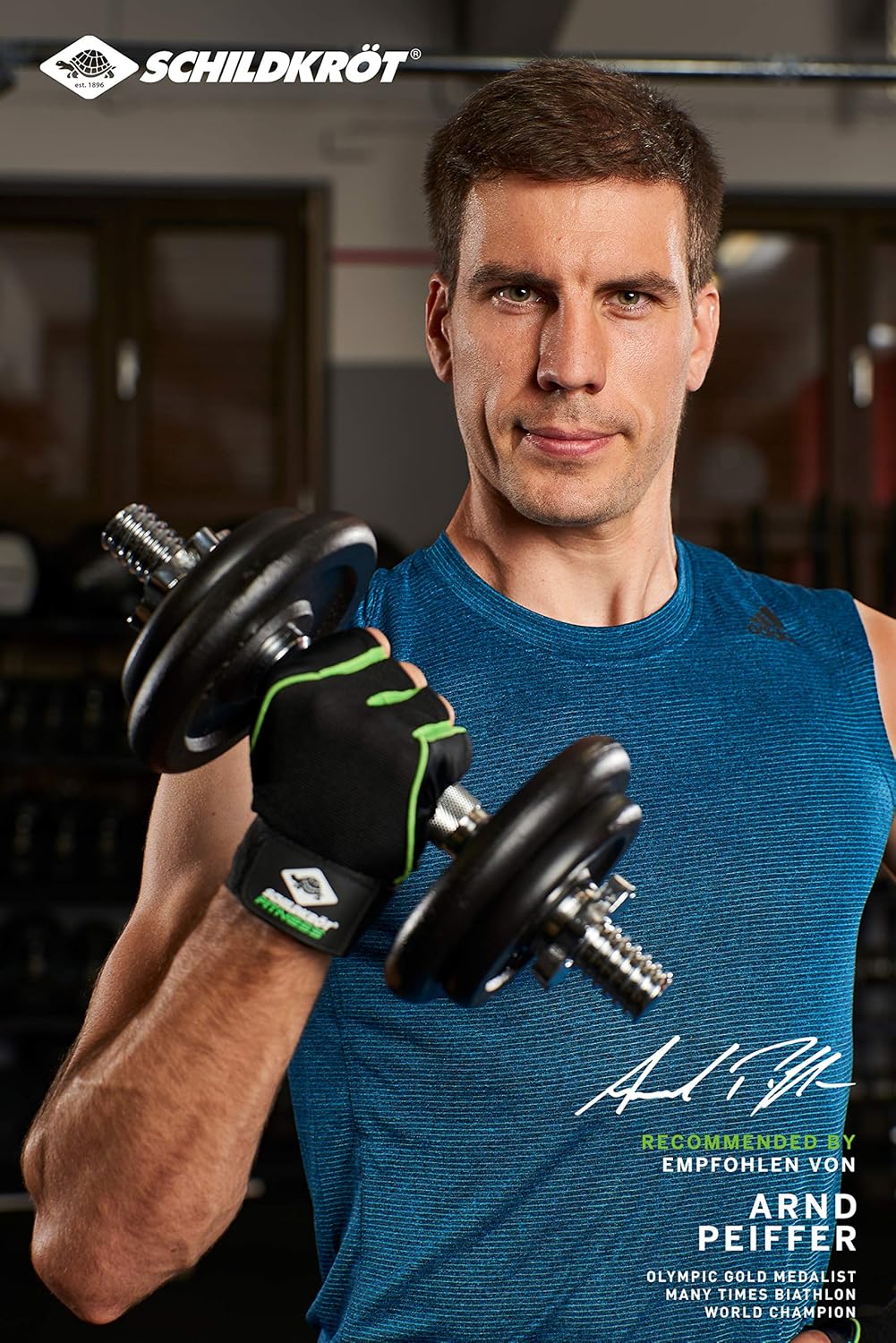 Schildkröt® Fitness-Handschuhe Pro, Schwarz-Grün, 960154 S-M, 960154, S-M, 960154