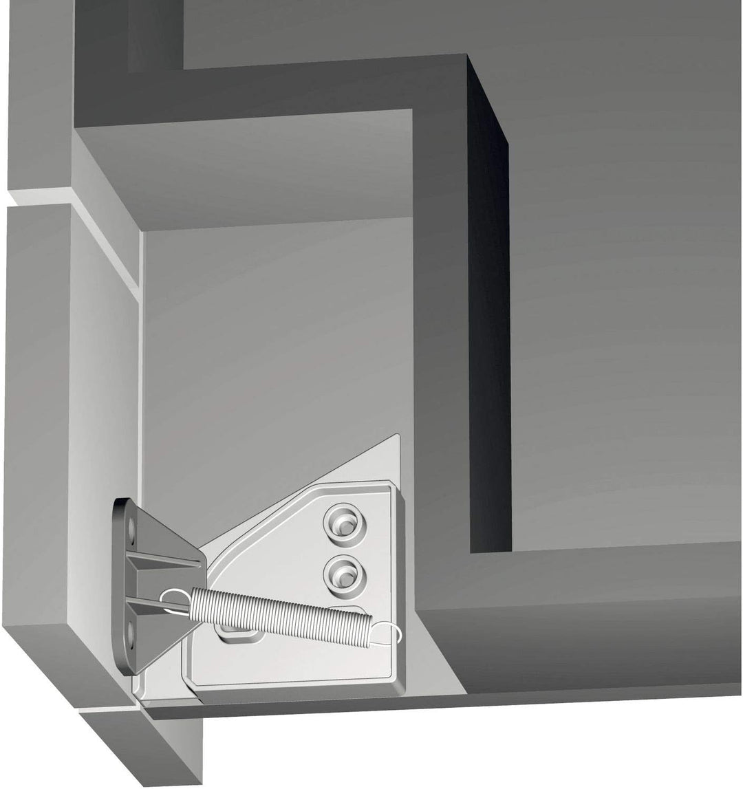 Blendenbeschlag f. Geschirrspüler mit Einbohrscharnier, Bohrer & Tiefenanschlag inkl. Scharnier, Boh