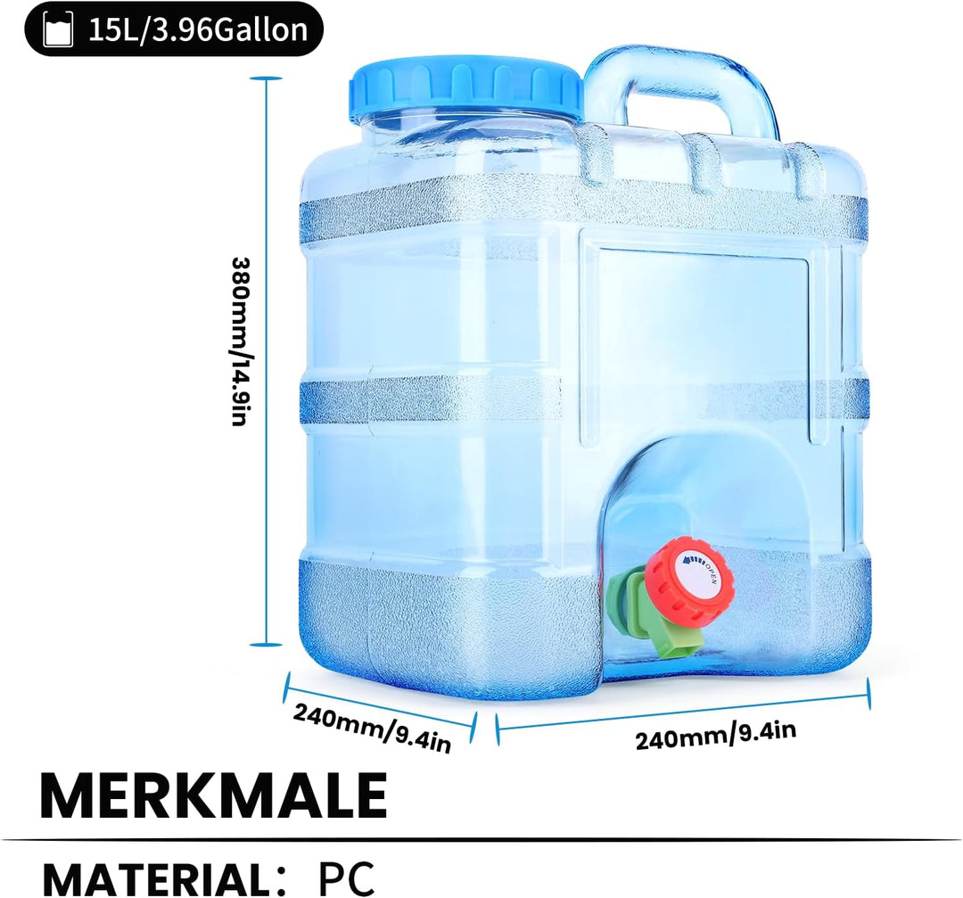 Umikk 5L~22L Camping Wasserkanister, Wasserbehälter mit Hahn, Tragbarer Trinkwasserkanister, Wassert