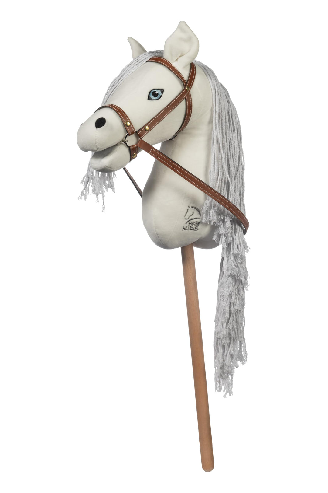 HKM Hobby Horse -Mini- Steckenpferd aus weichem Plüsch inkl. Zaumzeug - Weiss Weiss Einheitsgrösse,