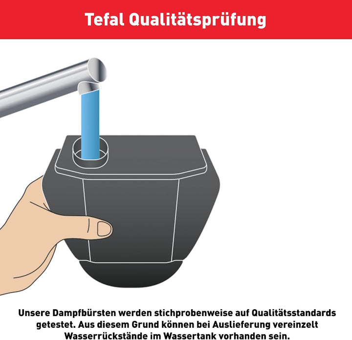 Tefal Pure Pop Dampfbürste, 1300 W, 70 ml Wassertank, entfernt bis zu 99,99% der Viren/Bakterien/Kei