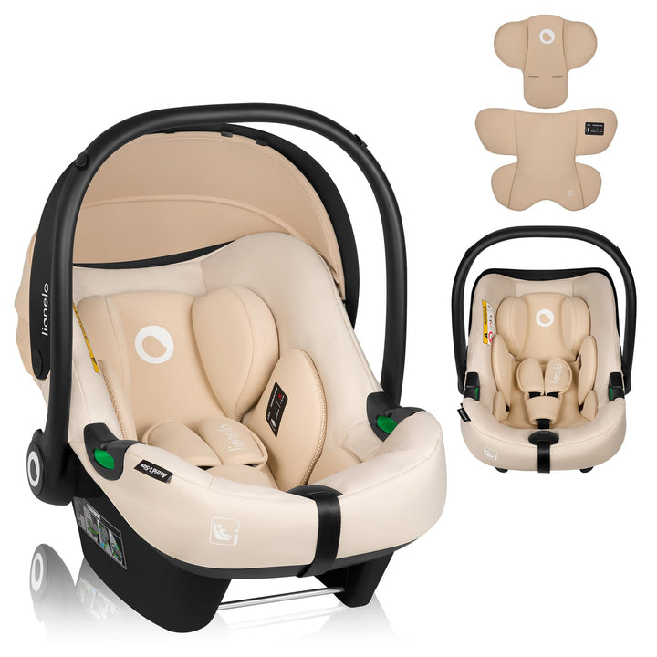 LIONELO ASTRID i-Size Baby Autositz 40-87 cm, Babyschale Gruppe 0+, Rückwärtsgerichtete Montage, 3-P