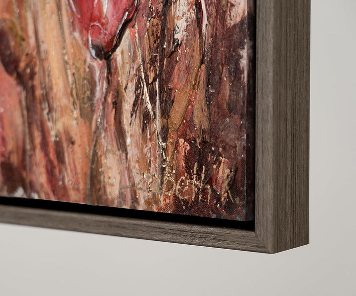 YS-Art Abstrakt Acryl Gemälde auf Leinwand April handgemalt Wandbilder Wohnzimmer modern Wohndekor B